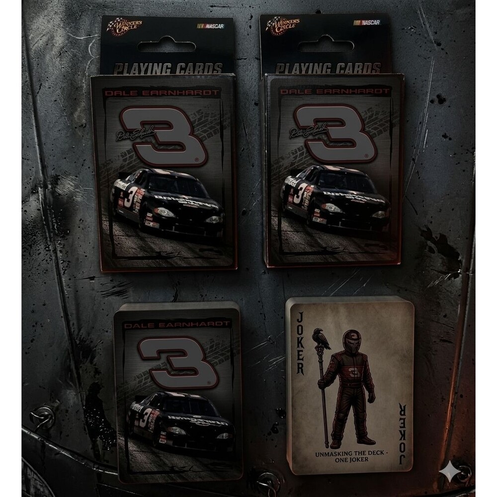 Dale Earnhardt NASCAR Playing Cards – Lot of 2 Sealed Decks – No. 3 Car